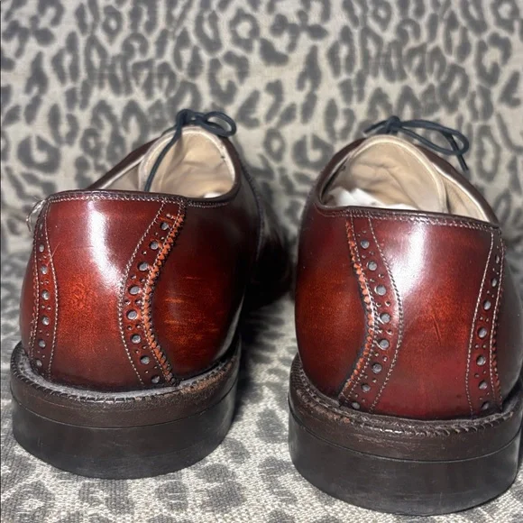 Johnston & Murphy Heritage Oxblood brown leather oxfords made in USA men’s 11.5